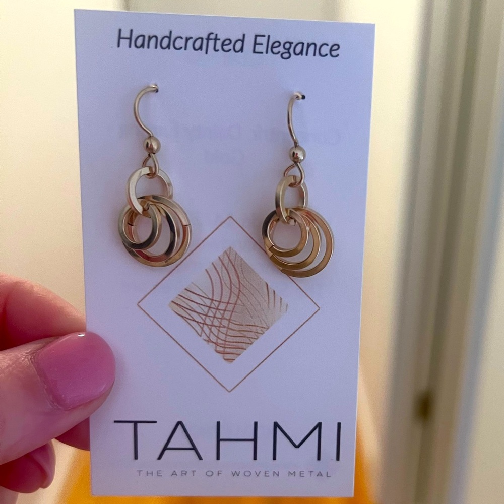 Tahmi Concentric Dainty Earrings Handmade 14/20 Gold Fill